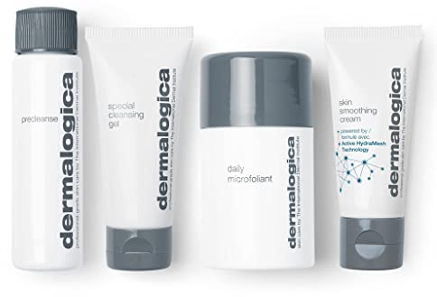 Dermalogica Discover Healthy Skin Kit, Polishes, Cleanses, Moisturisers, Precleanse 30ml, Special Cleansing Gel 15ml, Daily Microfoliant 13g, Skin Smoothing Cream 15ml , for All Skin Types