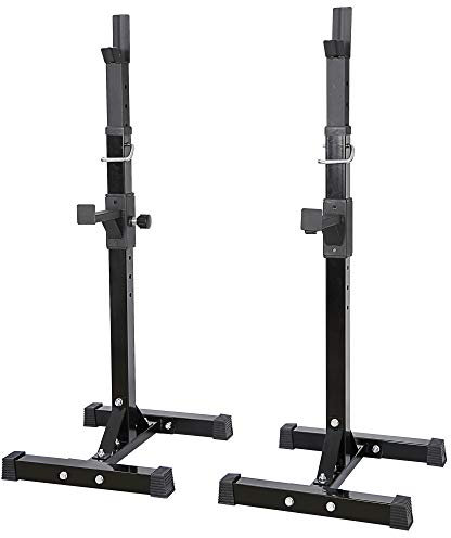ANT MARCH Pair of Adjustable Height 45-70 Professional Portable Dumbbell Racks Sturdy Steel Squat Rack Barbell Free Bench Press Stands Home Gym Load 660Lbs Dipping Station …