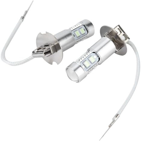 Phare Antibrouillard LED, 2pcs 100W 1200LM 8000K Kit D'ampoules de Phares LED de Voiture Feu de Brouillard Feu de Jour Ampoule de Feu de Brouillard Avant pour H3,lampade led h3