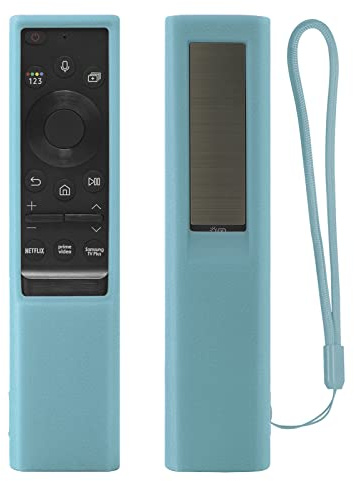 Funda Protectora de Silicona para Samsung Mando a Distancia de Voz, BN59-01300J BN59-01357B, Funda Mando para Samsung Célula Solar, Antideslizante, A Prueba de Golpes, Lavable (Azul Luminoso)