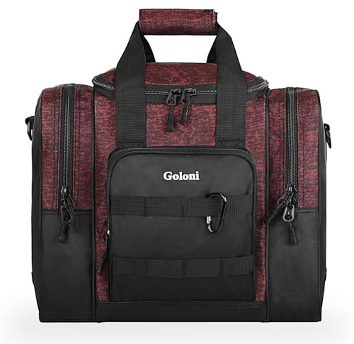 Goloni | Singer Ball Bowling Bag with Padded Ball Holder, 2 Pockets for Bowling Shoes up to Size 10 and Accessories