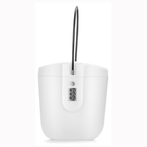 Cassaforte portatile antifurto, cassaforte da spiaggia per ancoraggio, cassaforte portatile con codice numerico, mini serratura a combinazione, adatta per campeggio, spiaggia, sport,bianco