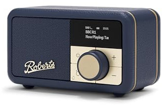 ROBERTS Revival Petite 2 Dab+/FM/Bluetooth avec Alarme Bleu Minuit