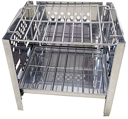 Minigrill Vikgrill BBQ Utomhus Vedspis Camping Picknick Vikgrill Självbetjäningsgrill (D 19 * 15 * 18CM)