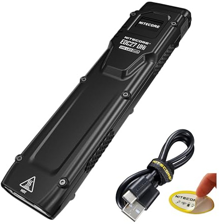 Nitecore EDC27 UHi Ultra Slim Flat EDC Flashlight, 3100 Lumens, USB-C Rechargeable, Dual Switch, Compact Pocket Light for Everyday Carry