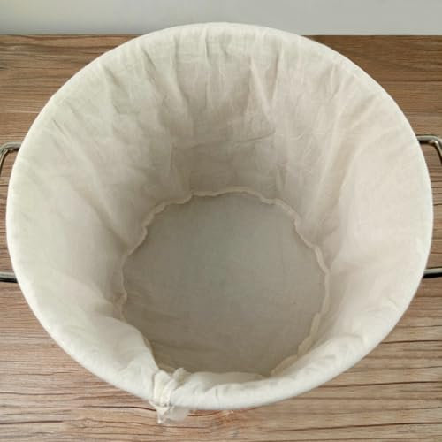 volumoon Sac de Filtration Alimentaire, 30 * 40cm Sac en Maille Fine, avec Cordon, Sac de Lait de Noix Filtrant, Sac de Brassage, Poche Filtrante, Sacs Filtrants Réutilisables pour Vin, Jus de Fruits