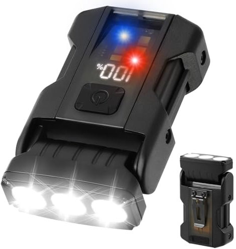 Aolso LED Arbeitsleuchte, Mini Taschenlampe USB-C Aufladbar, Ultra-Helle Werkstattlampe Mit Magnet 80° drehbar, Tragbare Notlicht 550 Lumen, Inspektionsleuchte für Auto Reparatur, Camping