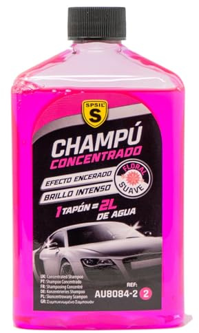 SPSIL Champú Concentrado para Coche - Limpieza Profunda y Espuma Activa - Lavado Seguro con pH Neutro para Pintura, Brillo y Protección - Elimina Suciedad, Insectos y Residuos ROSA 500ml