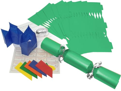 Brimtoy Knallbonbons zum Selbermachen, groß, 35 cm, Grün, 10 Stück