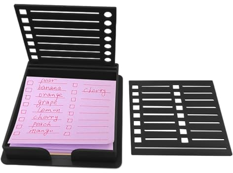 Organizador de notas adhesivas, plantilla de notas adhesivas | Plantilla versátil para de escritorio,Accesorios de escritorio para útiles escolares, soporte para con pl