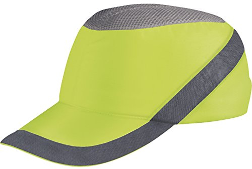 Deltaplus COLTAAIJAFL Anstoßkappe Baseball-Stil, Neongelb-Grau, Größe Einstellbar- long peak
