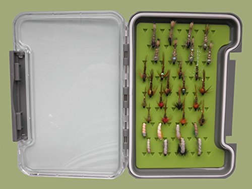 Nymphe Forellenangeln, Fliegen, 32 Boxen, verschiedene Größen, zum Fliegenfischen