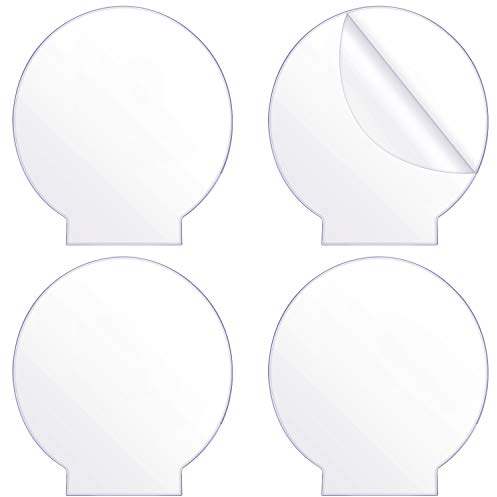 Outus 4 Stücke Klare Acryl Platte Rund - 4 mm Dick, Gegossenes Kunststoff für LED Lichtbasis, Schild, DIY Display Projekte, Handwerk