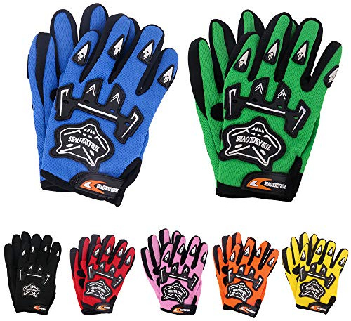 Zorax Schwarz (S - 5 cm) Kind Kinder MX Motocross Handschuhe Kinder Dirty Bike Quad Motorrad Motorrad Handschuhe