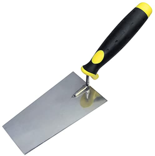 AERZETIX - Paleta Italiana de Punta Cuadrada de Mampostería 160mm - Herramienta de Albañil/Yesero - Mango ergonómico Bimaterial - Obras/Revestimiento/Yeso/Baldosas/Mortero/Cemento - de Acero - C46000