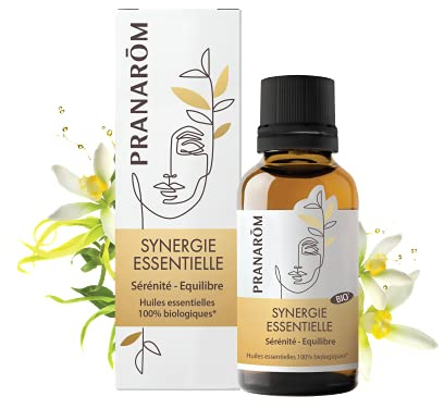 Pranarôm Synergie Essentielle Sérénité, Equilibre, aux huiles essentielles, Synergie multi-usages soin de l’esprit et de la peau, 30 ml