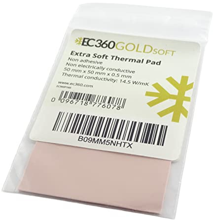 EC360® Gold Soft 14,5W/mK Thermal Pad (50 x 50 x 0,5 mm)