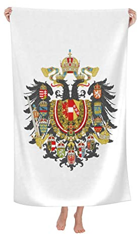 Strandtuch Ungarn Wappen Österreich Strandhandtuch Saugfähig Badehandtuch Tragbares Schwimmhandtücher Für Fitness Männer Damen,80X130Cm