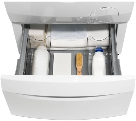 AEG Sockel für Waschmaschinen AEG N1WYHPE1, Maße 607 x 595 x 608 mm, Zubehör zum Anheben von Waschmaschinen mit Front- und Oberlader, erleichtert das Beladen der Wäsche, mit Organizer-Schubladen