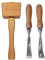 Generic Wooden Mallet Upholstery Tools, Camping Mallet Nail Hammer, Straight and Bent Chisel Staple Remover, Carpet Fitting Kit and Carpentry Basic Tool Kit