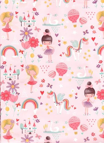 ARKRAFT carta da regalo 5 fogli formato 90 x 65 cm confezione senza plastica foglio FSC (148E)