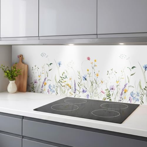 Rodnik Küchenrückwand – monolithische ABS-Platte mit Direktdruck, formstabil und langlebig. Große Motivauswahl (Sommerblumen)