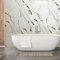 White Gold Marble Shower Panels 1m x 2400mm x 10mm Easy to Install PVC Made Wet Wall Panels