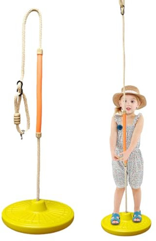 Saucer Swing Children Outdoor - Backyard Saucer Swing Accessories - Robust Small Playground Swing Set Flying Backyard Fun, Girls Birthday, Outdoor S