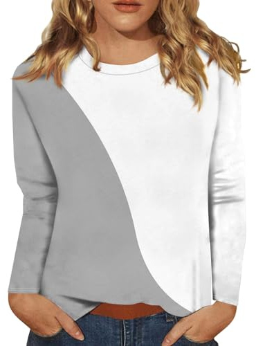 Tee Shirt Femme Manche 3/4 Longues Manches Coton Col Rond Tshirt Ete Imprimé Haut Grande Taille Blouse Longue Fleurie Vetement