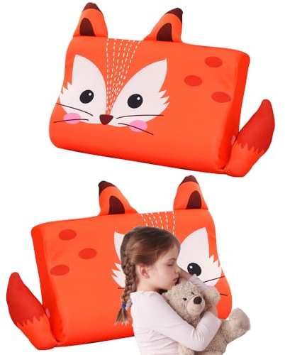 YANGUN Cuscino per Bambini, 45 x 27 cm Cuscino Schlummerkids con Federa, Comfort, Traspirante e Delicato Sulla Pelle, Cuscino Memory Foam Bambini(Zorro, 3Anni in su)