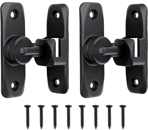 2 Stück Schiebetür Schloss,Schieberiegel Türriegel beidseitig für Schiebetüren,90/180 Grad Türschloss Riegelschloss Türverriegelung für Holz-/Innen-/Außentüren,Zusatzschloss Wohnungstür,Einbruchschutz