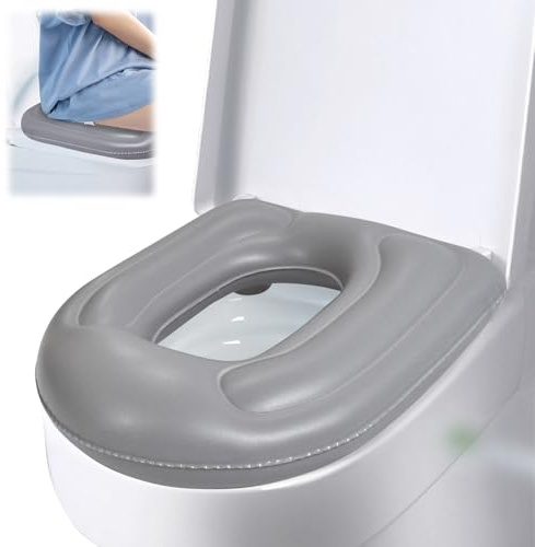 Aufblasbares Toilettensitzkissen, Hämorrhoiden Sitzkissen, Sitzkissen Aufblasbar, Orthopädisches Sitzkissen, Toilettensitzerhöhung, Für Erwachsene, Senioren, Ältere Menschen