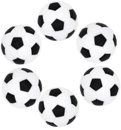 Lawnoval 6Pcs Mini Resin Foosball Table Soccer Balls, 36mm Diameter, for KICKER Foosball Tables