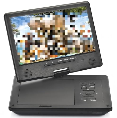 12,5 tums DVD-spelare med Bluetooth-spelare Bärbar fullformats engelska hörlurar i bilen CD-spelare för resor, utomhus, familj