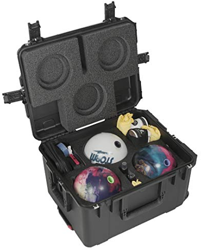 Case Club Hartschalen-Reisekoffer mit 3 Bowlingkugeln