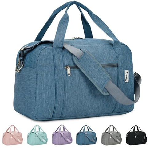 for Easyjet Cabin Bag 45X36X20 Underseat Travel Duffel Bag Holdall Tote with Wet Pocket Carry on Luggage Overnight for Women and Men 25L (Navy Blue)