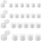 GORGECRAFT 32 pz 4 Dimensioni Kit Tappi Svuotamento Bottiglie Bianco Riutilizzabile Anti-Perdita Tappo Erogatore Flip Top Snap Bottiglia Labbro per Flaconi da Spremere Bottiglie di Plastica Vuote