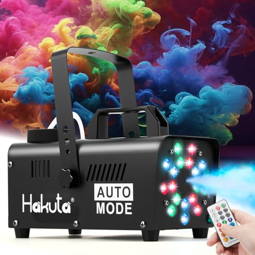 Hakuta Fog Machine,18 LED Lights,Smoke Machine Automatic