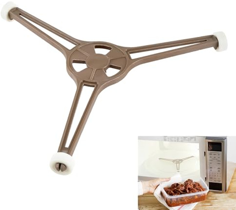 Soporte Plato Giratorio Microondas, Anillo Rodillos Triple Brazo Universal con Microondas, Soporte Giratorio Compatible con Triangulares, Reemplazo Duradero y Resistente para Placa Vidrio 24.5cm