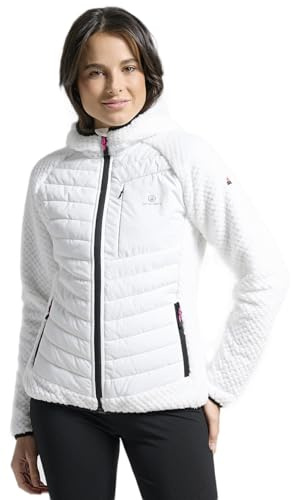 ATHL DPT. fodrad vinterjacka/sportjacka/hybridjacka i sportig design med praktisk huva, hybridjacka vit, XL