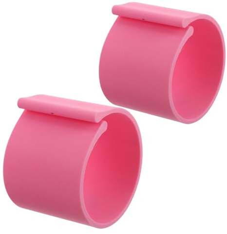 FONDOTIN 2 Piezas Soporte para Lienzo de Artista 2 Piezas Pequeño Rosa, Clip Antivuelco para Rollos de Tela y Lienzos, Accesorio Portátil para Organización y Almacenamiento en Manualidades