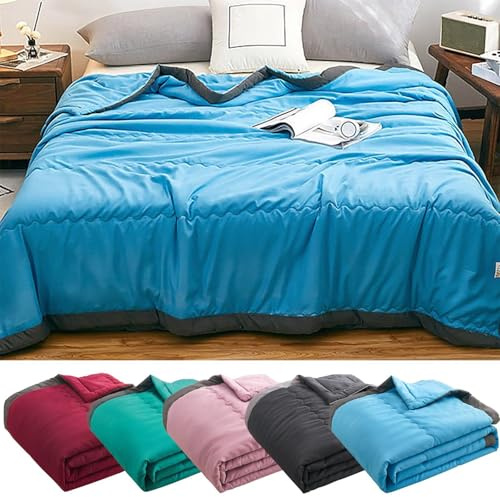 Cooling Blanket for Night Sweats Uk Summer Comfortable King Size Cooling Blankets Double Sided Cold Effect Ice Blanket for All-Season