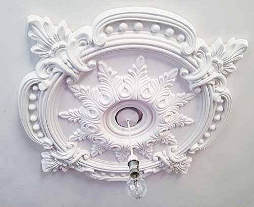 85CM Large Ceiling Rose Medallion Decorative Light Weight Strong Beautiful White Ornate Home Decor CR7-XL