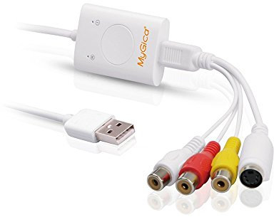 MyGica Convertidor de Captura de vídeo USB, VHS a DVD Digital Grabber Grabador , Capturadora Digitalizadora de vídeo para Mac /Windows