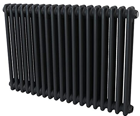 376mm (w) x 900mm (h) Ultraheat Tubularo 2 Column Anthracite Horizontal Radiator