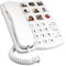 Cuifati LD‑858HF Großtastentelefon, Schnurgebundenes Festnetztelefon für Senioren, Vorgespeicherte Nummer, Batterie Erforderlich, Verstärkte Telefone für ältere Menschen