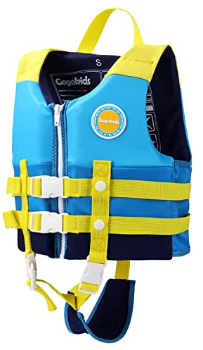 Gogokids Giubbotto di salvataggio per bambini – Giubbotto di salvataggio per bambini – Giubbotto di salvataggio Bouyancy, costume da bagno in neoprene, per bambini da 2 – 9 anni/15 – 35 kg