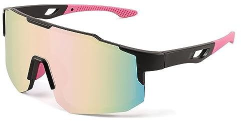 FEISEDY Sport Sonnenbrille Herren Damen Fahrradbrille Radbrille Verspiegelt Sportbrille für MTB Rennrad Radfahren Biking Laufen Enduro mit UV400 Schutz B2388
