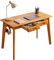 Aibiju Holz-Schreibtisch mit Schublade und Hängestange, Kleiner Computertisch, 100 x 50 x 75 cm, Schreibtisch, Schreibtisch, Kleiner Esstisch aus Holz, Kirschholzfarbe YD-WD01N