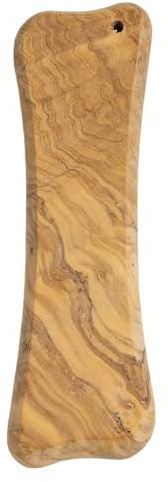 JACK AND VANILLA, Osso in Legno di ulivo Naturale, Design ergonomico, Versatile per servire e Presentare, Unico per Il Suo Grano, Facile da Mantenere, M, 15 x 5 x 2 cm, Naturale, Modello all Nature
